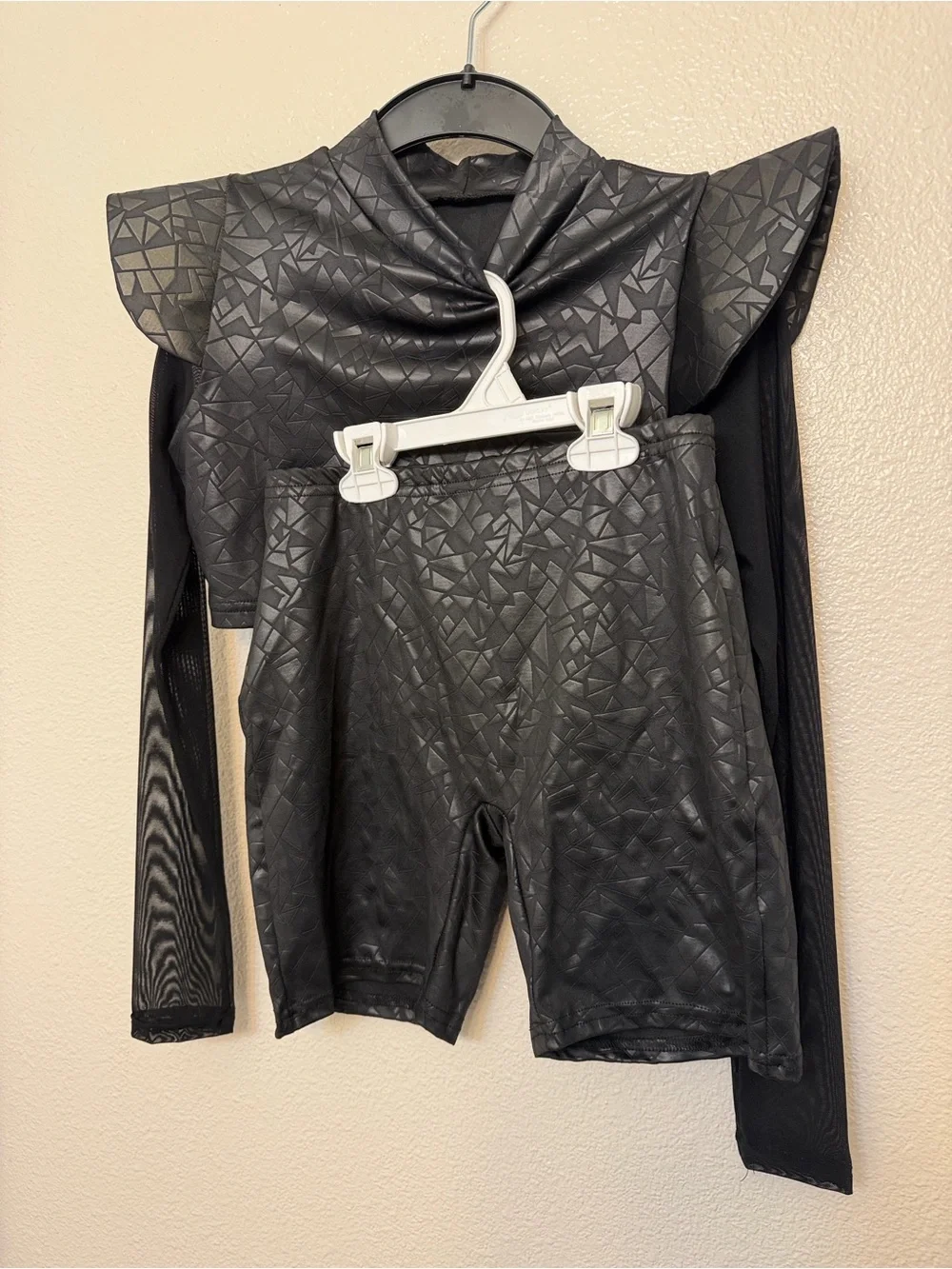 Reverence solo faux leather black costume 2 piece contemporary 4721 XSA adult